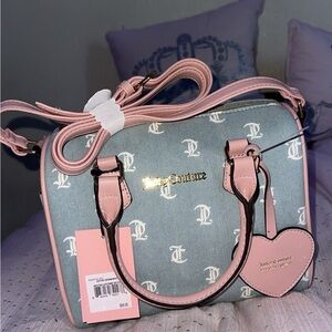 Juicy Couture Light Blue and Pink Satchel